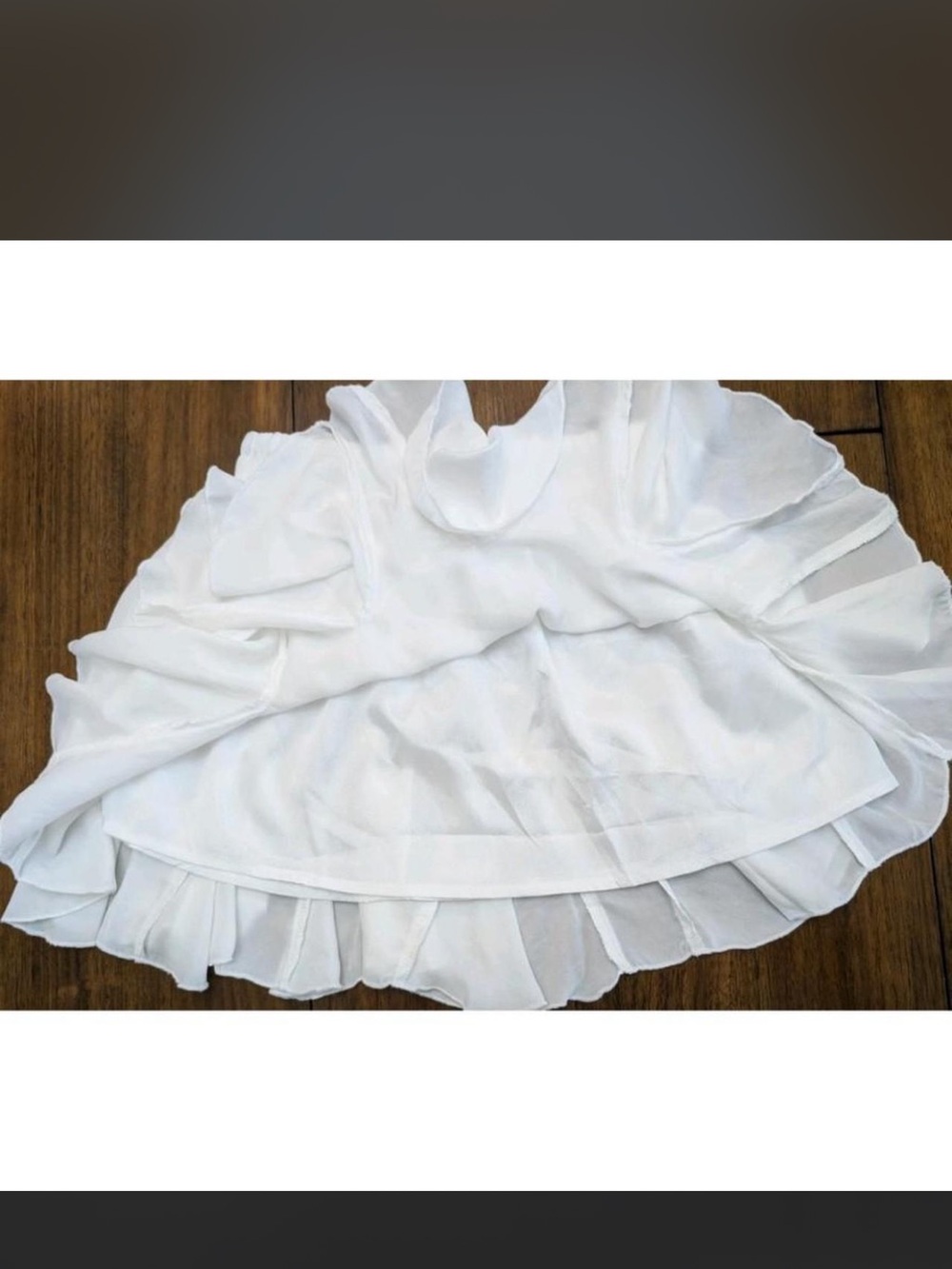 Women’s Ruffle Mini Skirt - Black / White. Small and medium - Picture 9 of 12